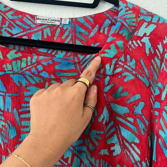 Mission Canyon One Size Pixie Hem Tunic Top In Indian Summer Art‎ to Wear Artsy - Picture 7 of 13